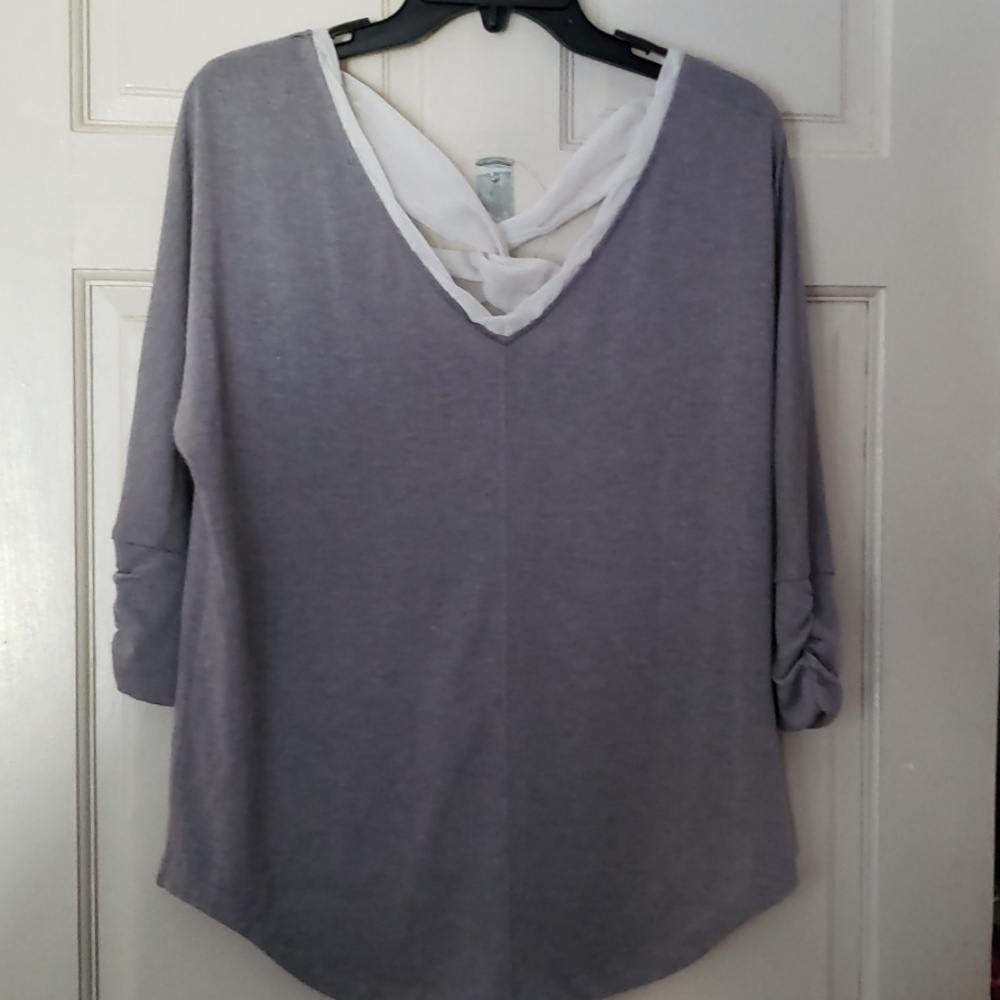 Anthropology Knit Gray sweater